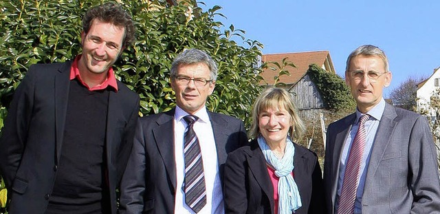 Thorsten Blank, Staatssekretr Josef H...geordneter Armin Schuster (von links)   | Foto: BZ