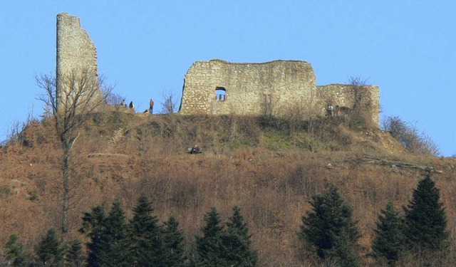 Die Schneeburg oberhalb von Ebringen: ...yer zur Geschichte der Burg auflegen.   | Foto: Frowalt Janzer