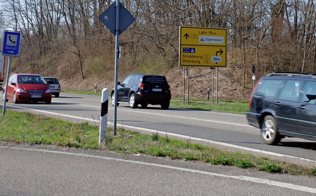 Dieses Schild soll knftig auch den Weg ins Gewerbegebiet Elgersweier weisen.   | Foto: Gertrude Siefke