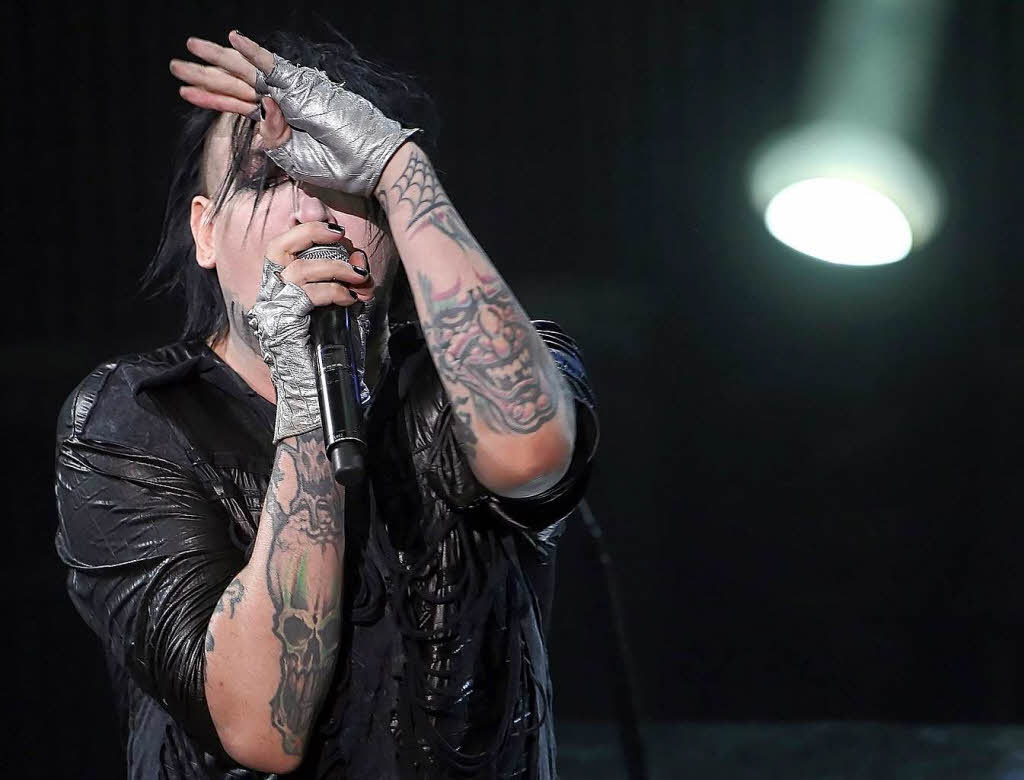 Marilyn Manson beim Auftritt mit Rammstein