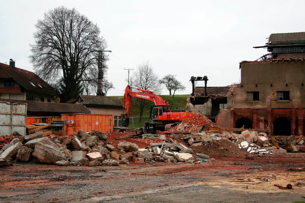 26. Januar 2012: Die Abbrucharbeiten kommen voran