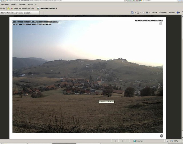 Das Fenster zur Welt: Die Webcam wie ... <BZ-FotoNurRepro>BZ</BZ-FotoNurRepro>  | Foto: Privat