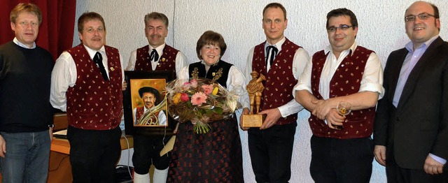 Ehrungen bei den Trachtenmusikern:   B...ger (Alemannischer Blasmusikverband).   | Foto: Paul Berger