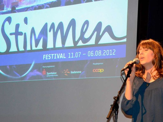 Stimmen-Festival mit Cline Huber.  | Foto: Willi Adam