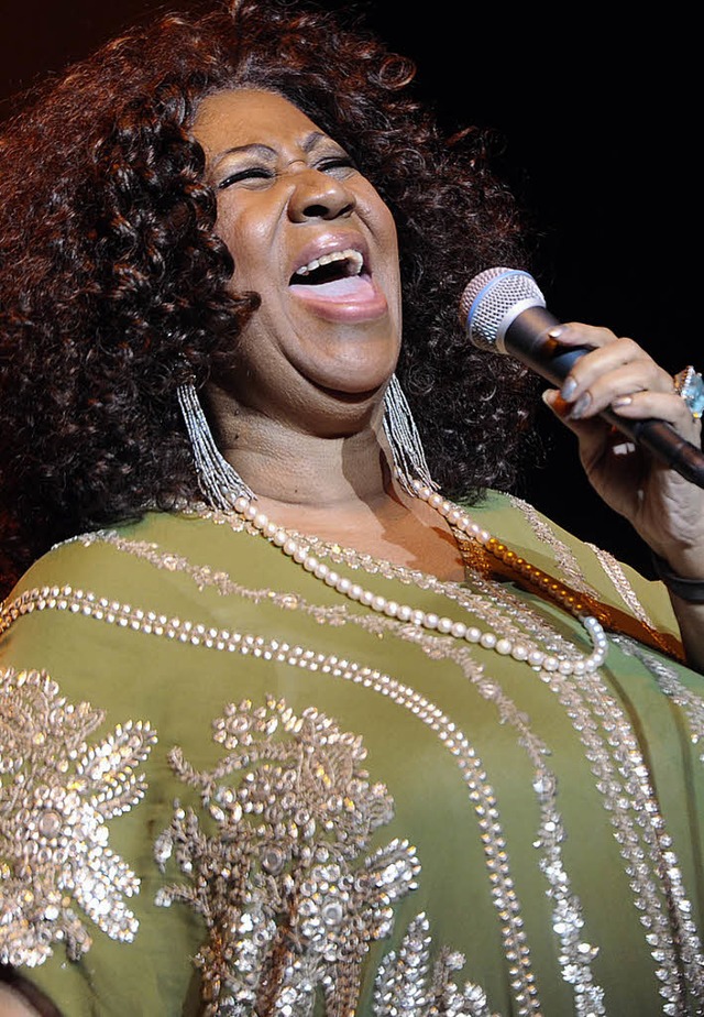 Immer noch kraftvoll: Aretha Franklin bei einem Auftritt Anfang Mrz   | Foto: afp
