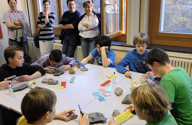 Wahren Forschergeist entwickelten die Viertklssler im Gymnasium.  | Foto: Schule