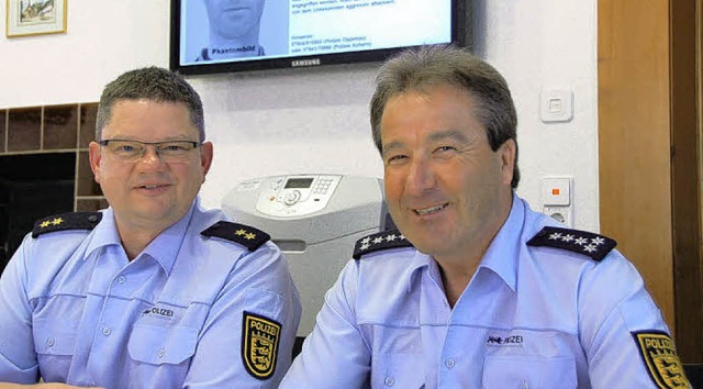 Prsentierten die Kriminalittsstatist...tin Oberle (links) und Gerhard Engel.   | Foto: Klaus Fischer