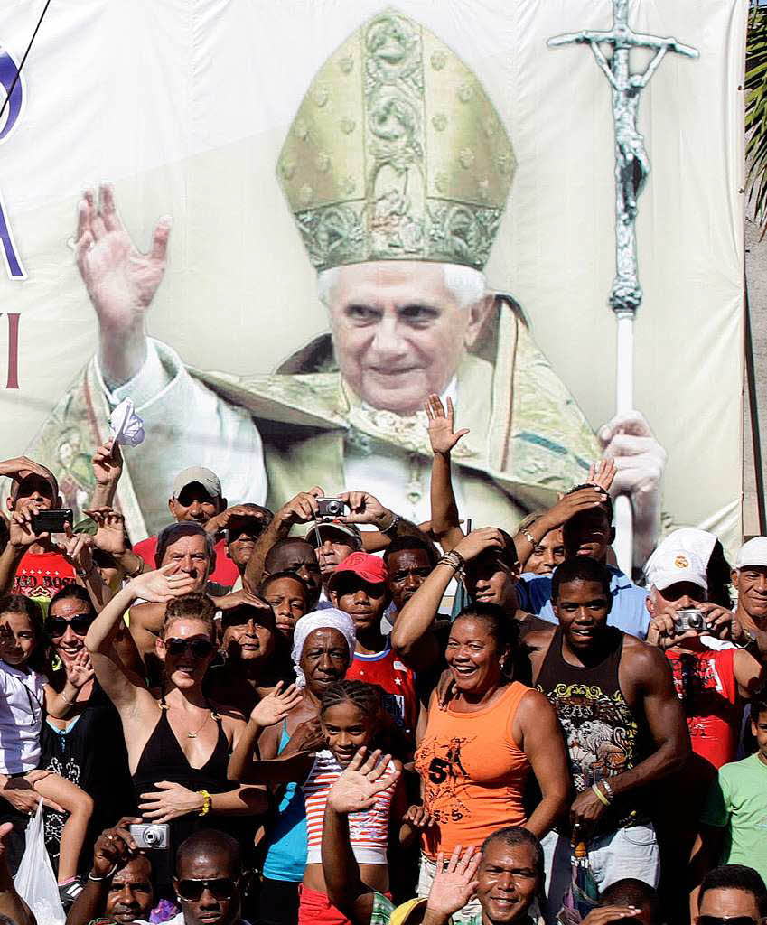 Begeisterter Empfang des Papstes in Santiago de Cuba