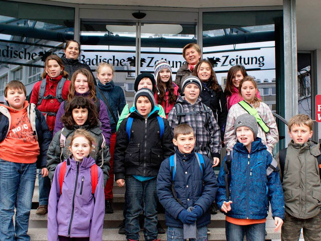 Die Klasse 4a der Wilhelm-Hildenbrand-Schule Vogtsburg-Oberrotweil mit ihrer Lehrerin Monika Schtzle.