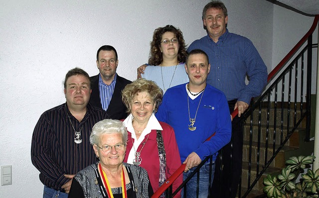 Ehrungen bei der Fasnachtsgesellschaft...ate Griesbaum und Sven Bollschweiler.   | Foto: Paul Schleer