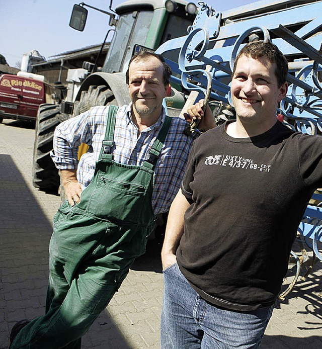 Bernhard Irion und Thomas Frenk sind fr den Flchentausch.  | Foto: Chr. Breithaupt