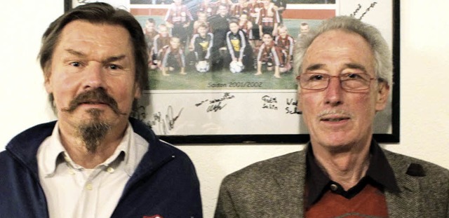 50 Jahre Mitglied beim SV Hartheim: Ek... Brggemann (links) und Heinz Streler  | Foto: O. Faller