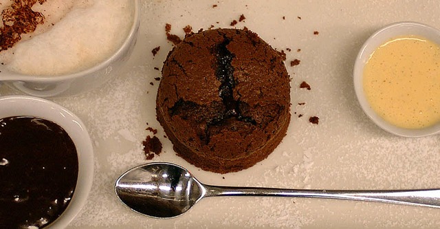 Im Kern steckt die Verfhrung: Schoko-Dessert  | Foto: Christine Speckner
