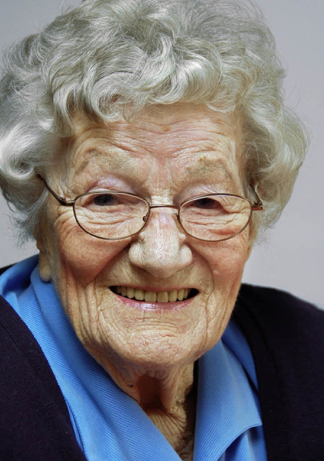 Irmgard Marianne Schmlder wird heute 100 Jahre alt.   | Foto: W.Beck
