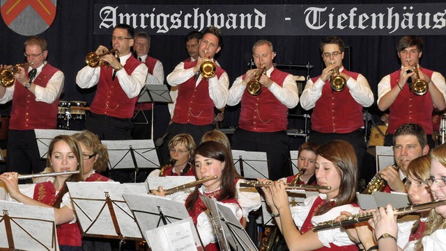 Das Trompetenregister der Trachtenkape...kannter Titel von Herbert Grnemeyer.   | Foto: Stefan Pichler