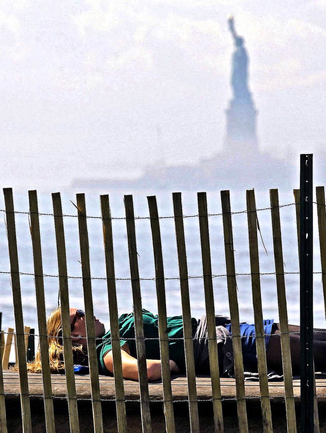 Sonnenbaden in New York? Das war diesen Mrz kein Problem.   | Foto: AFP