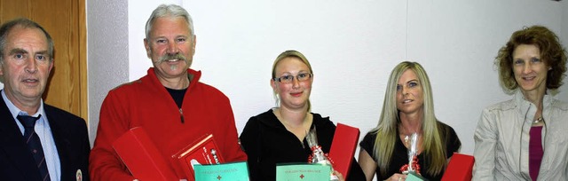 Manfred Dietz (links) und Daniela Meie... Fischer und Heike Kster (von links).  | Foto: T.L. Mink