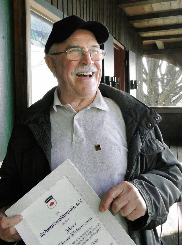 Seit 50 Jahren ist Klaus Rittemann Mitglied im Schwarzwaldverein.   | Foto: privat