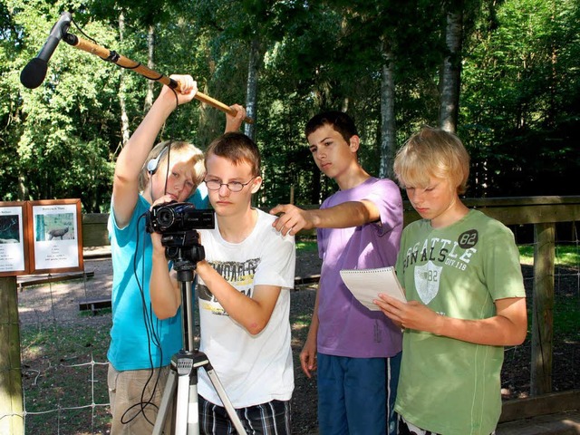 Jugendliche beim Drehen eines Kurzfilmes  | Foto: Heinz-Sielmann-Stiftung