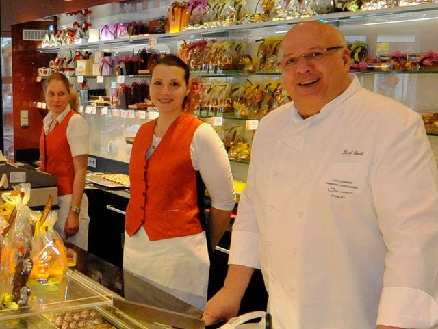 Wo heute Karl Guth und seine Verkufer...luft schon seit 1912 der Cafbetrieb.  | Foto: Michael Bamberger