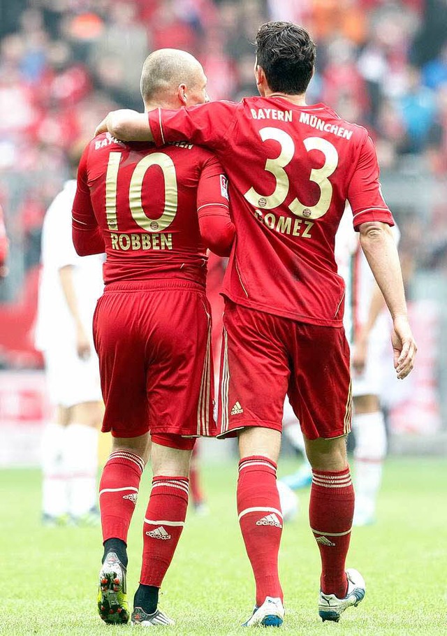 Mario Gomez und Arjen Robben.  | Foto: dapd