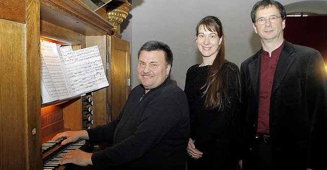 Franz Rsch (von links), Monika Wartma...arfreitag und Ostern furios zu Gehr.   | Foto: h. fssel