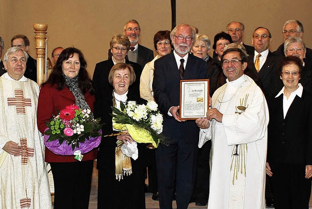 Abschied und Neubeginn im Kirchenchor ... Kirchenchors Mahlberg, Erika Andras.   | Foto: Ulrike Hiller