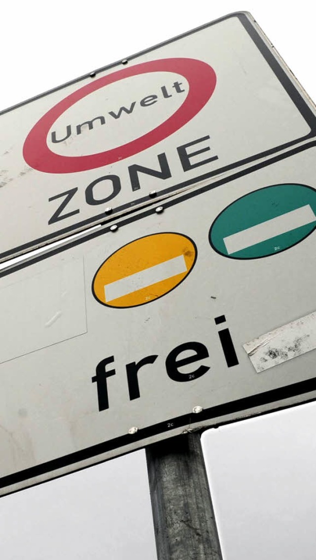 2013 ist nur frei fr Autos mit grner Plakette.   | Foto: Ingo Schneider