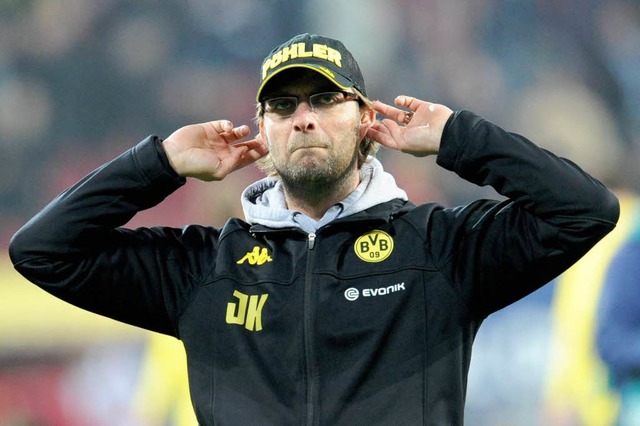 Nichts zu hren von den Bayern: BVB-Coach Jrgen Klopp  | Foto: dpa