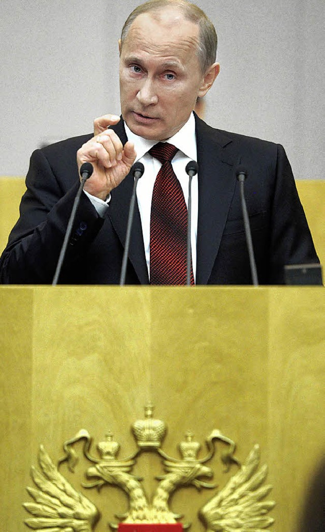 Wladimir Putin (59) &#8211; noch Regierungschef und bereits gewhlter Prsident  | Foto: afp