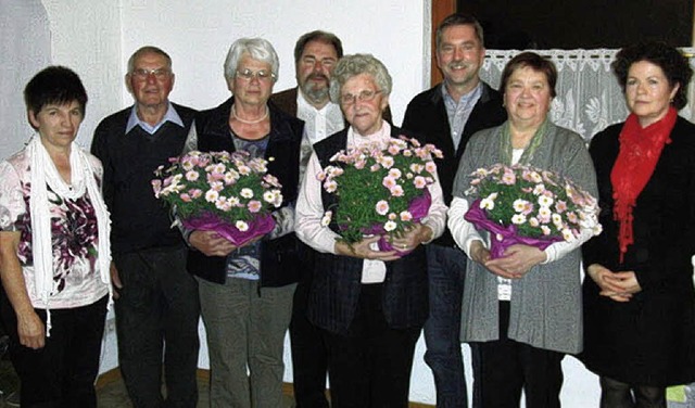 Die Geehrten Elfriede Herold, Werner G...nneliese Kaufmann und Heidi Hohwieler   | Foto: Verein