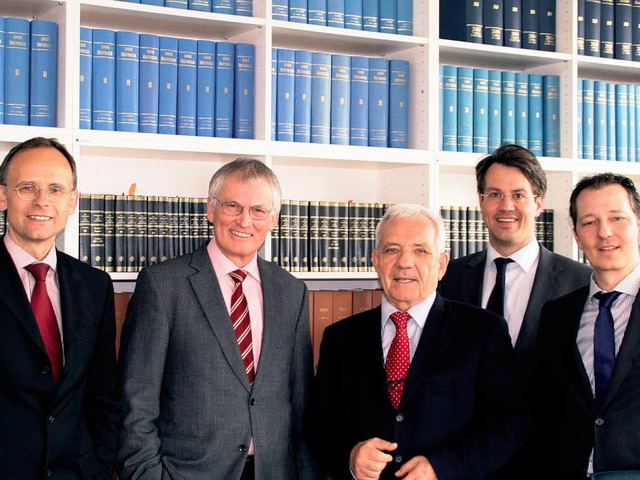 Walter Schneider (zweiter von links) m...r, Bjrn Tesche und Sebastian Seidler.  | Foto: Privat