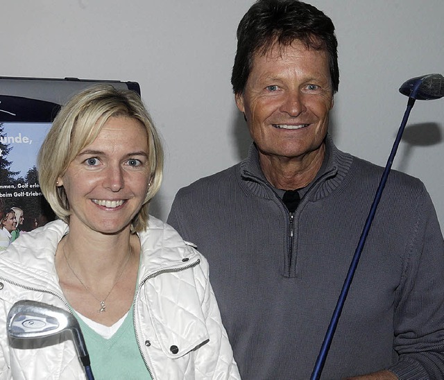 Zwei neue Vorstandsmitglieder des Golf...d erster Vorsitzender Gernot Schmolke   | Foto: Claus Trndle