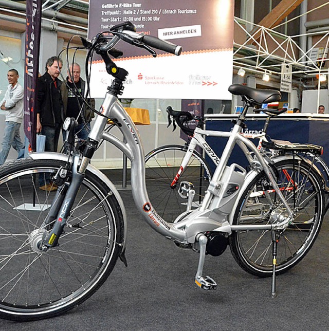 E-Bikes wie dieses wird man unter ande... Lrracher Velostation mieten knnen.   | Foto: Ruda