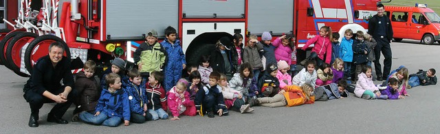 Viel Wissenswertes erfuhren die angehe...ler, als sie die Feuerwehr besuchten.   | Foto: privat