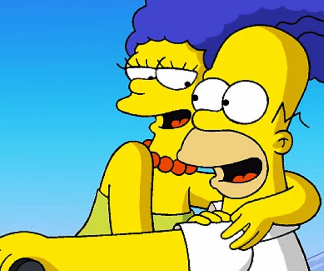 Westkstenadel: Marge und Homer Simpson   | Foto: dpa