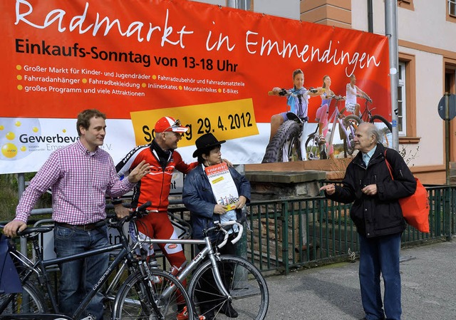 Werben fr den Radmarkt: Marcel Jundt, Frank-Axel Paul und Barbara Schwrer  | Foto: Sylvia-Karina Jahn