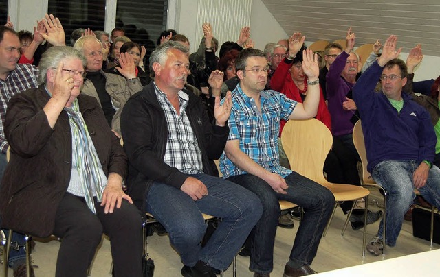 Eine groe Mehrheit der Anwesenden stimmte fr die Grndung des Frdervereins.   | Foto: Hildegard Siebold