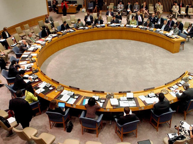 Einigkeit: Der Un-Sicherheitsrat besch...Entsendung von Beobachtern nach Syrien  | Foto: dpa