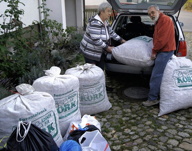 ber 250000 Korken hat das Efringen-Ki... Dort wird der Naturrohstoff recycelt.  | Foto: Marco Schopferer