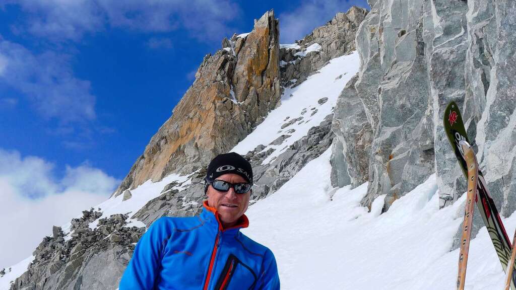 Richard Stihler bei seiner Vorbereitung  auf die Mount-Everest-Expedition  in den Schweizer Alpen.