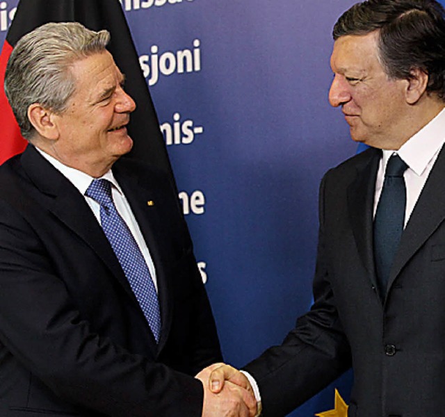 Gauck und Barroso   | Foto: DPA