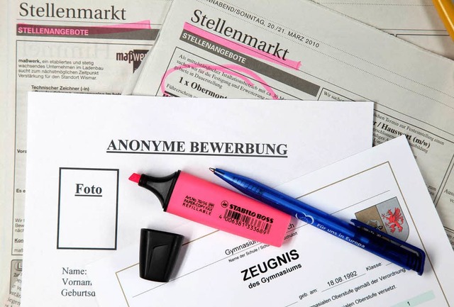 Nicht reprsentativ, aber aufschlussre...ema &#8222;Anonyme Bewerbungen&#8220;.  | Foto: dpa