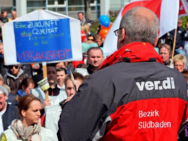 Verdi mobilisiert die Mitglieder.  | Foto: dpa