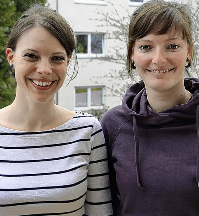 Marina Gutmann (links) und  Julia Berndt sind neu im Team.   | Foto: Sigrid Umiger