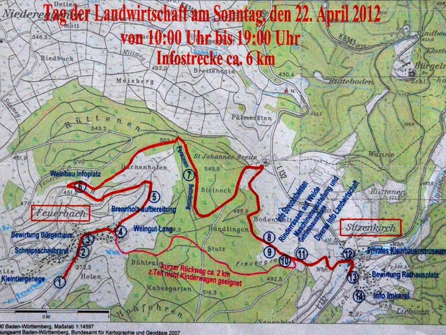 Sechs Kilometer Wanderstrecke und jede...8222;Tages der Landwirtschaft&#8220;.   | Foto: Markus Maier