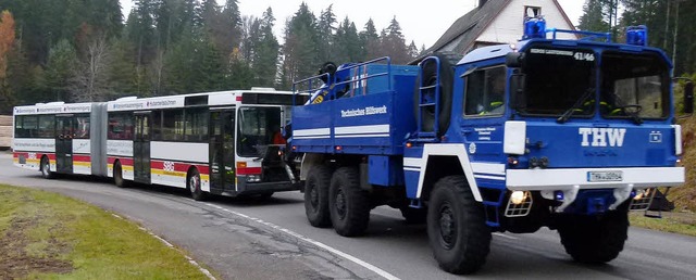 Schon vor Wochen hatte das THW den aus...r die bung nach Dachsberg geschleppt.  | Foto: Feuerwehr Dachsberg