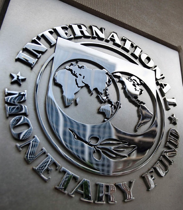 Das Emblem des IWF am Hauptsitz in Washington    | Foto: dpa