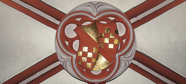 Seit wann hngt das markgrfliche Wappen im Chor der evangelischen  Stadtkirche?  | Foto: Klaus Fehrenbach