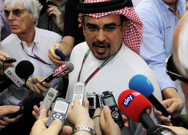 Bahrains Kronprinz  Salman bin Hamad a...ie politischen Verhltnisse im Land.    | Foto: DAPD